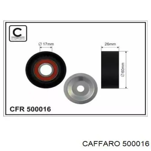 Do koszyka 500016 Caffaro Rolka napinacza paska napędowego
