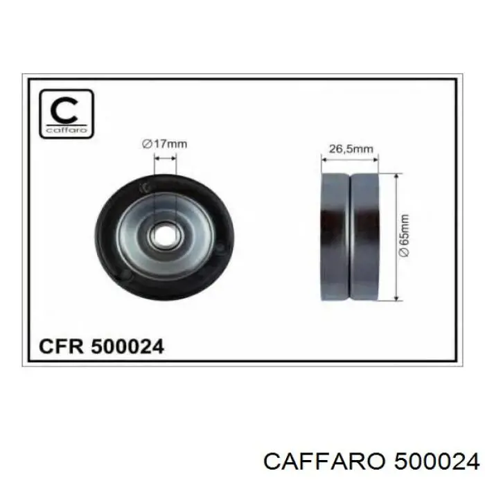 Do koszyka 500024 Caffaro Rolka napinacza paska napędowego