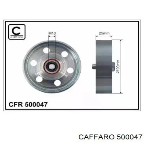 Rolka napinacza paska napędowego Caffaro 500047 cena, od 21,76 USD