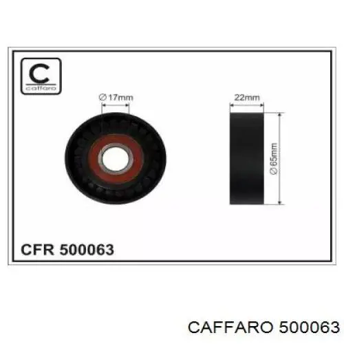 Rolka napinacza paska napędowego Caffaro 500063 cena, od 16,27 USD