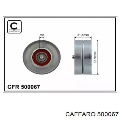 Rolka napinacza paska napędowego Caffaro 500067 cena, od 18,38 USD