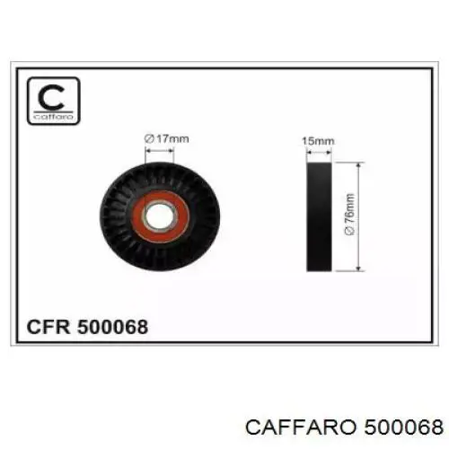 Rolka napinacza paska napędowego Caffaro 500068 cena, od 18,14 USD