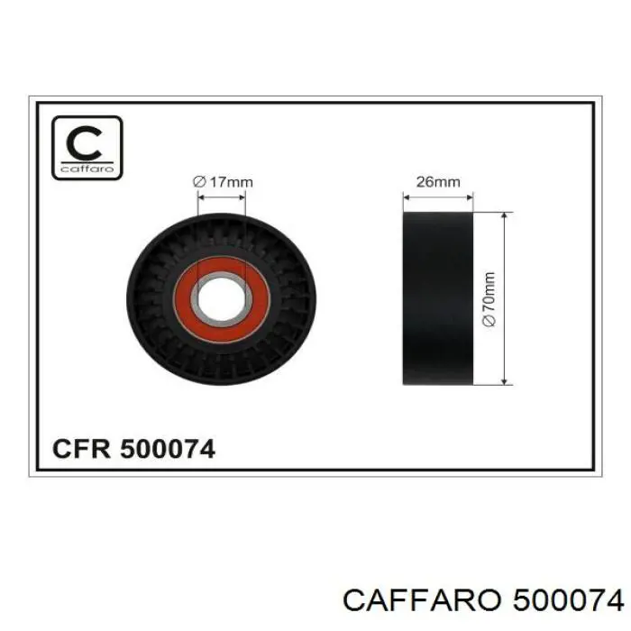 500074 Caffaro Rolka napinacza paska napędowego