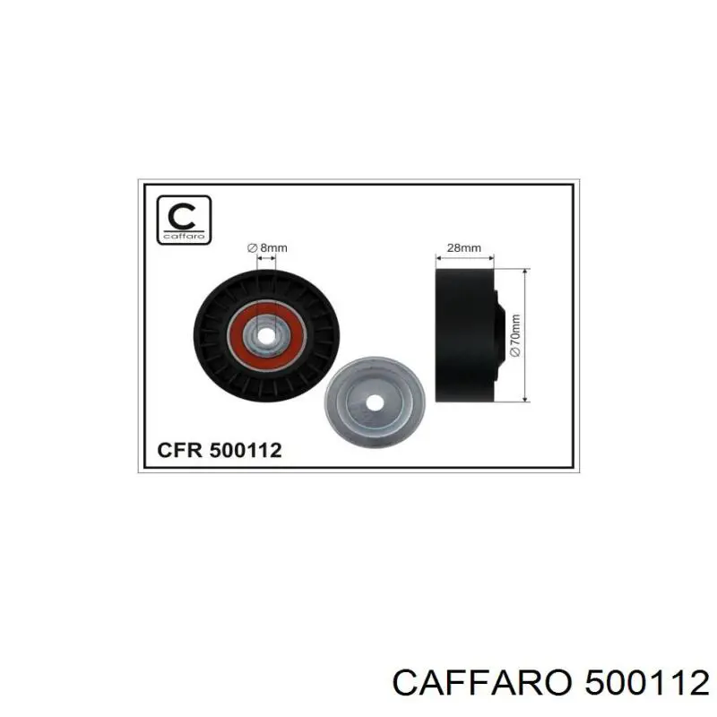 Rolka prowadząca, kierunkowa paska napędowego Caffaro 500112 cena, od 18,37 USD