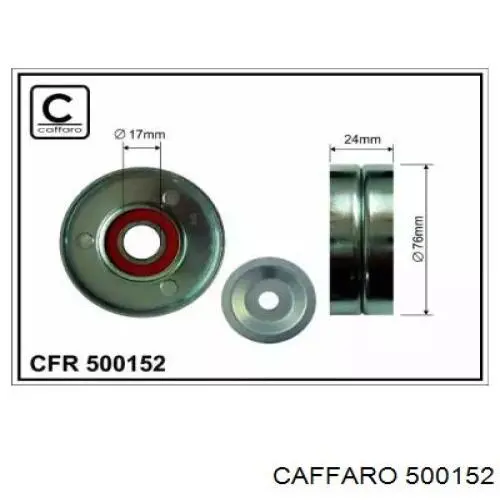 Do koszyka 500152 Caffaro Rolka napinacza paska napędowego