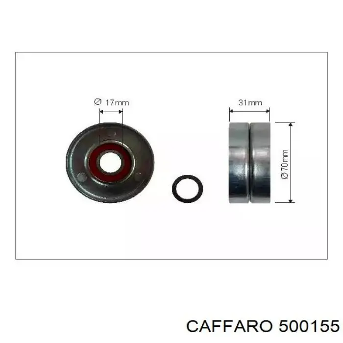 Rolka napinacza paska napędowego Caffaro 500155 cena, od 16,16 USD