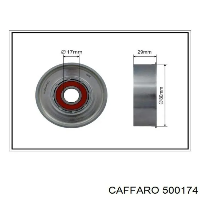500174 Caffaro Rolka napinacza paska napędowego
