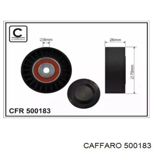 Rolka napinacza paska napędowego Caffaro 500183 cena, od 21,58 USD