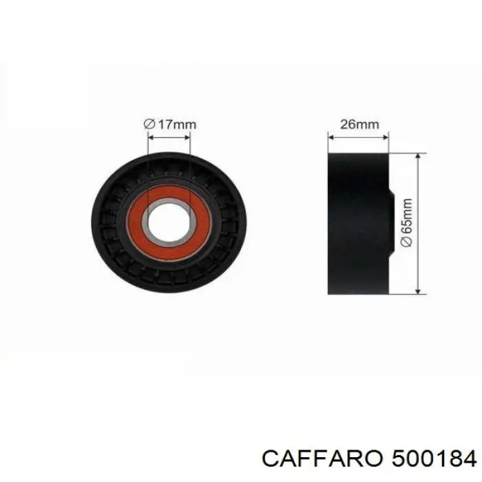 Rolka napinacza paska napędowego Caffaro 500184 cena, od 24,06 USD