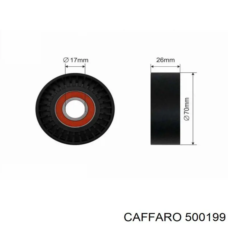 500199 Caffaro Rolka napinacza paska napędowego
