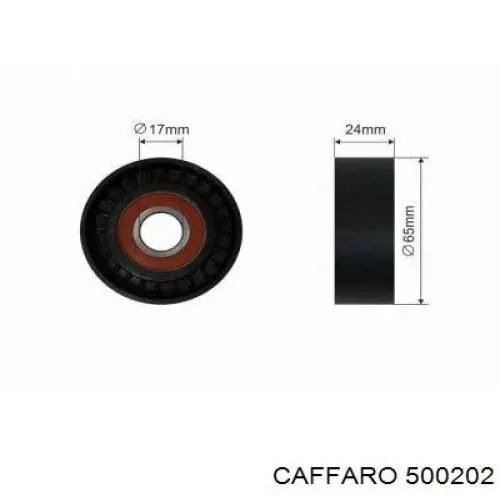 Rolka napinacza paska napędowego Caffaro 500202 cena, od 17,90 USD