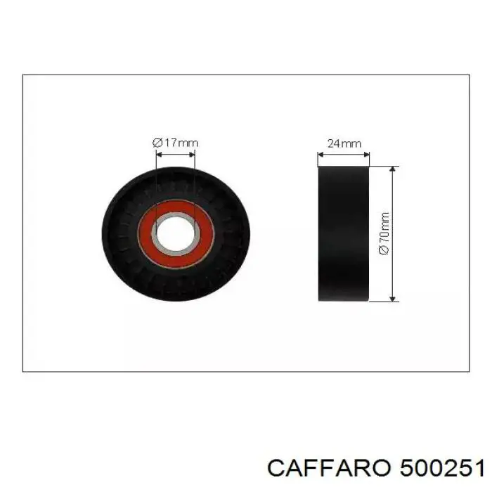 500251 Caffaro Rolka napinacza paska napędowego