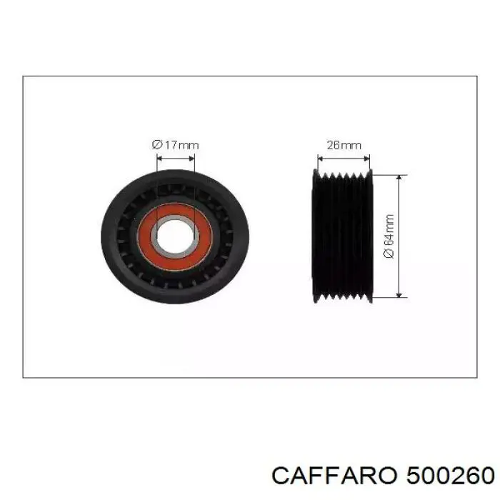 500260 Caffaro Rolka napinacza paska napędowego