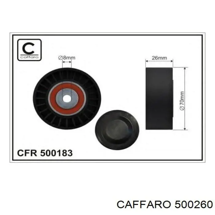 Do koszyka 500260 Caffaro Rolka napinacza paska napędowego