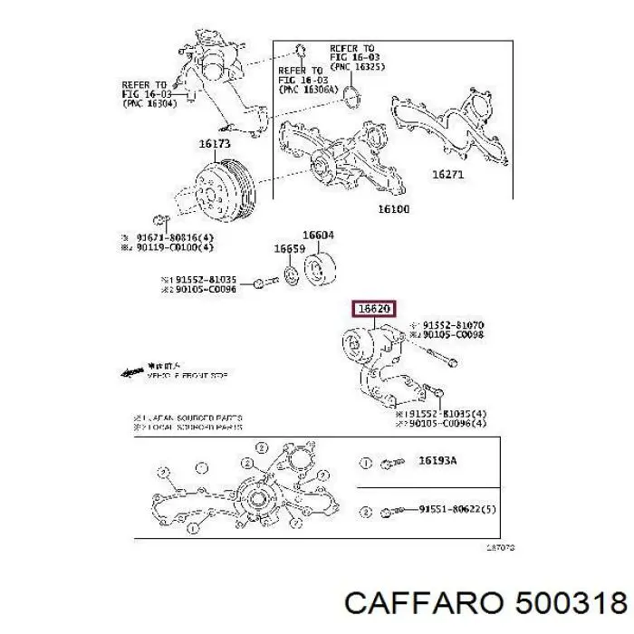 500318 Caffaro Rolka napinacza paska napędowego