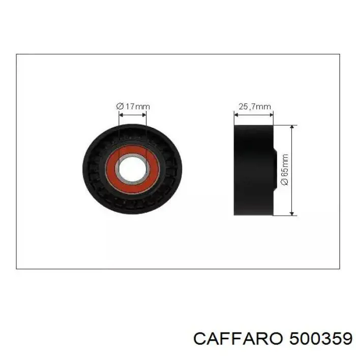 500359 Caffaro Rolka napinacza paska napędowego