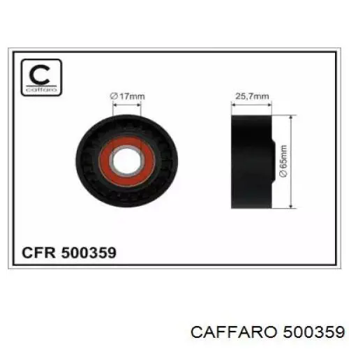 Rolka napinacza paska napędowego Caffaro 500359 cena, od 20,51 USD