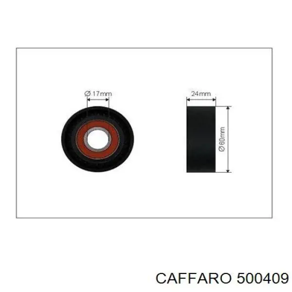 Rolka napinacza paska napędowego Caffaro 500409 cena, od 27,09 USD