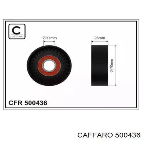 Do koszyka 500436 Caffaro Rolka napinacza paska napędowego