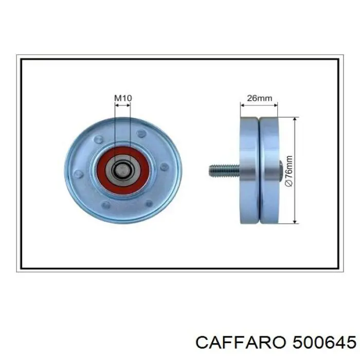 500645 Caffaro Rolka napinacza paska napędowego