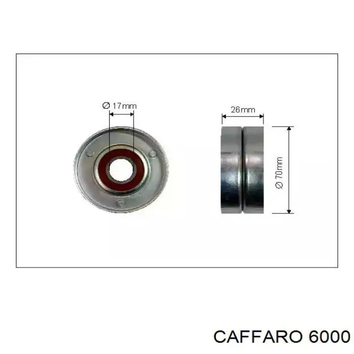 Rolka napinacza paska napędowego Caffaro 6000 cena, od 13,07 USD