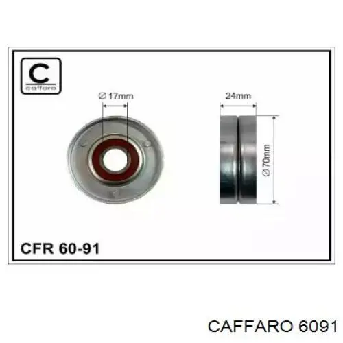 Do koszyka 6091 Caffaro Rolka napinacza paska napędowego