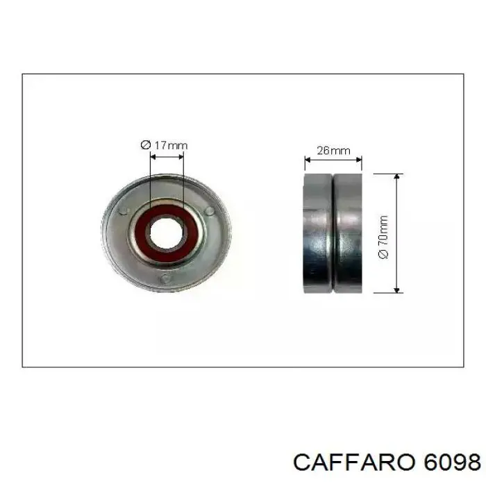 Rolka napinacza paska napędowego Caffaro 6098 cena, od 17,11 USD