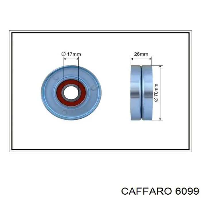 Rolka napinacza paska napędowego Caffaro 6099 cena, od 17,90 USD