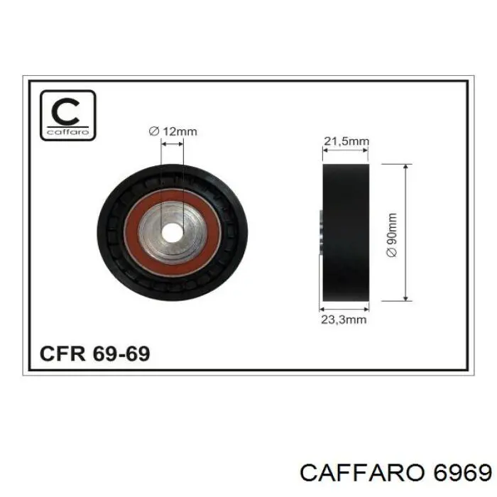 6969 Caffaro rolka napinacza paska napędowego