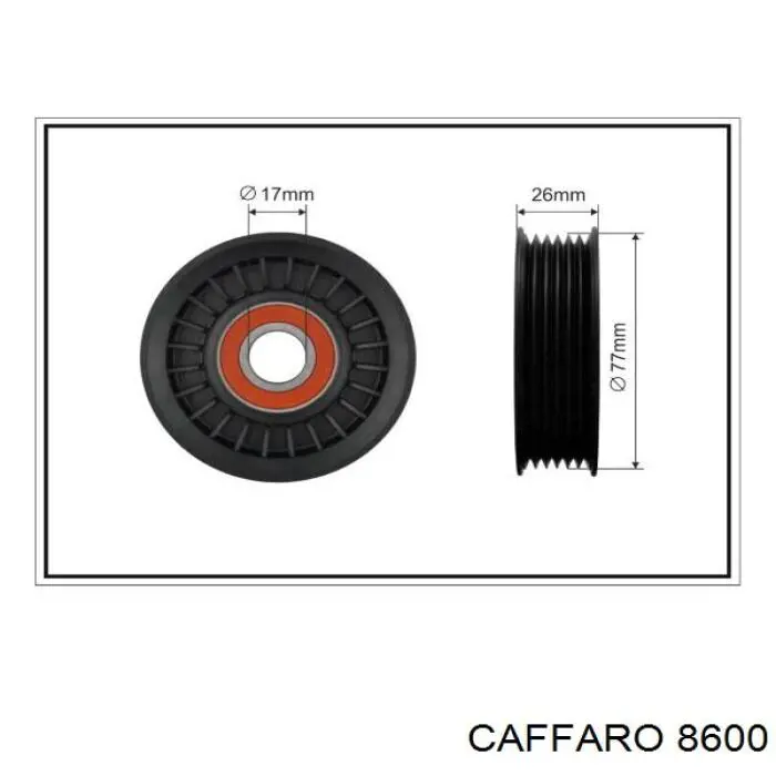 Rolka napinacza paska napędowego Caffaro 8600 cena, od 17,12 USD