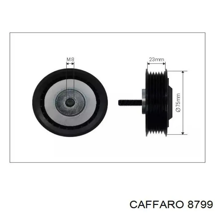 Rolka napinacza paska napędowego Caffaro 8799 cena, od 23,09 USD