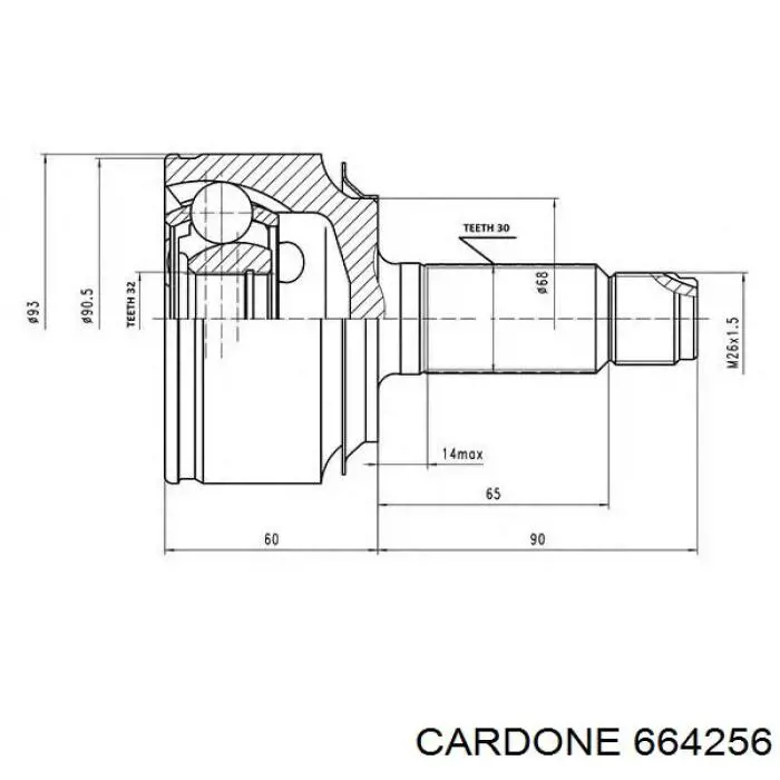 Półoś napędowa przednia lewa Honda 44306SXSA10 cena, od 45,97 USD