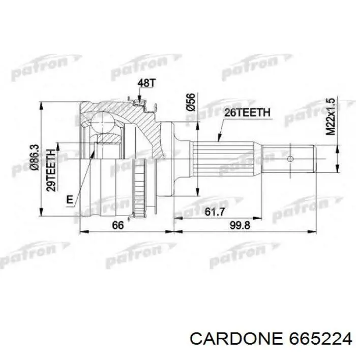Półoś napędowa przednia prawa GSP NCV69588 cena, od 105,88 USD