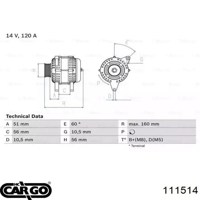 Do koszyka 0986042750 Opel Alternator