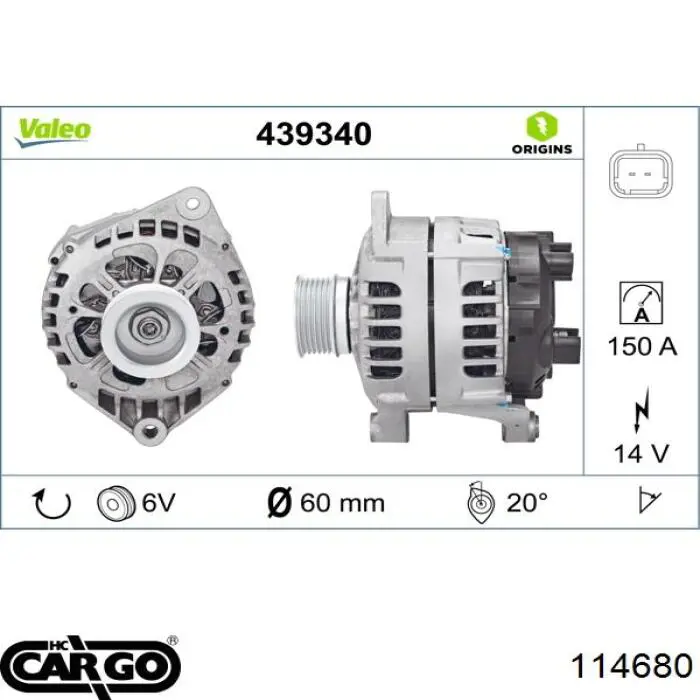 114680 Cargo alternator