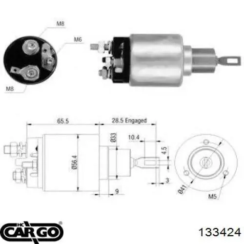 133424 Cargo elektromagnes rozrusznika