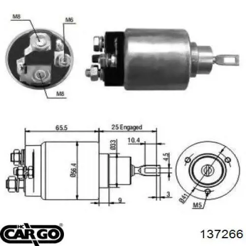 Elektromagnes rozrusznika Opel 1202176 cena, od 27,41 USD