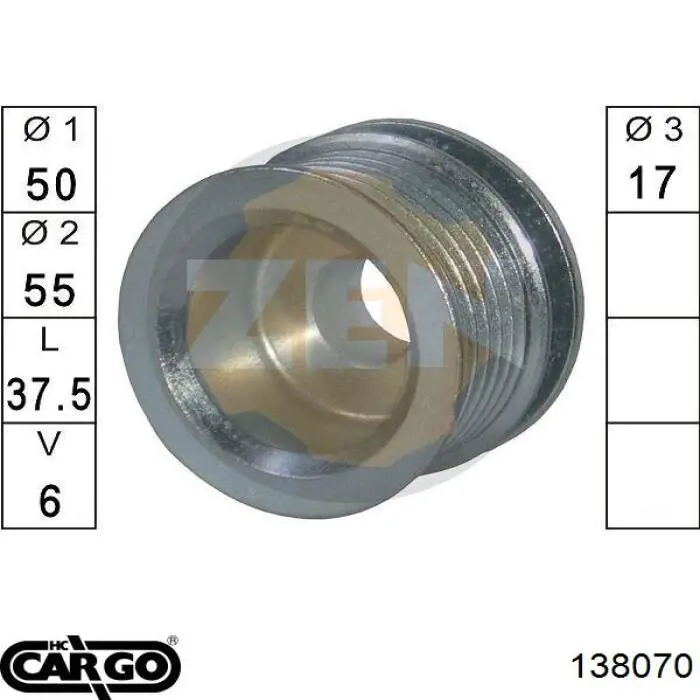 138070 Cargo koło pasowe alternatora