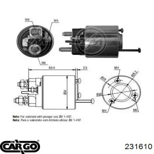 231610 Cargo elektromagnes rozrusznika