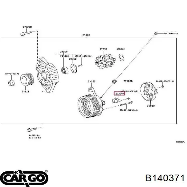 Szczotka alternatora Cargo B140371 cena, od 1,33 USD