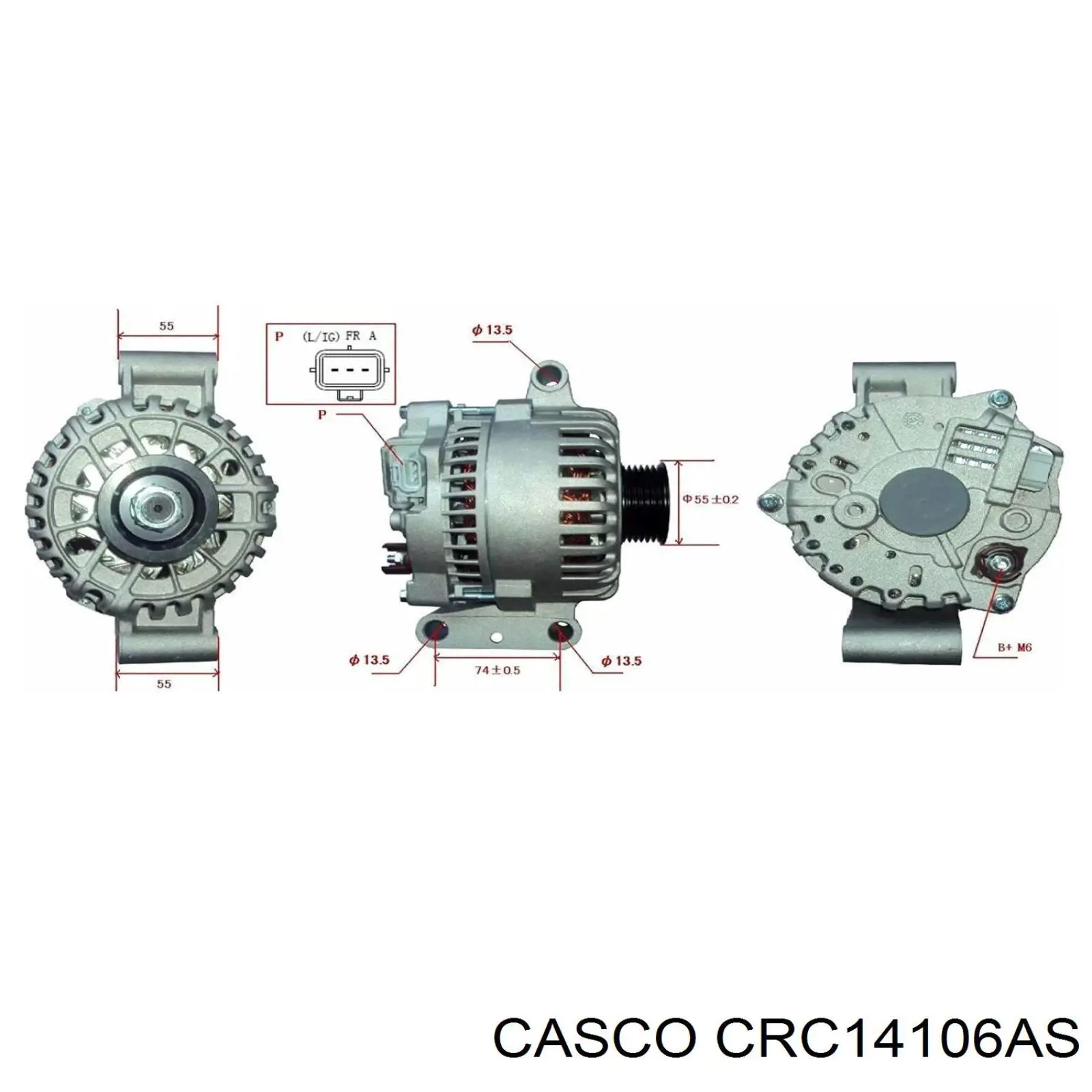 Do koszyka CRC14106AS Casco Mostek prostowniczy alternatora = Moster diodowy alternatora