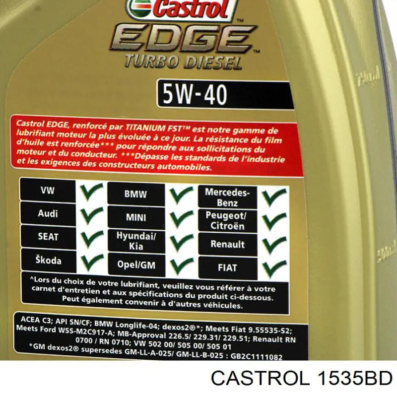 Olej do silnika Castrol 1535BD cena, od 57,69 USD