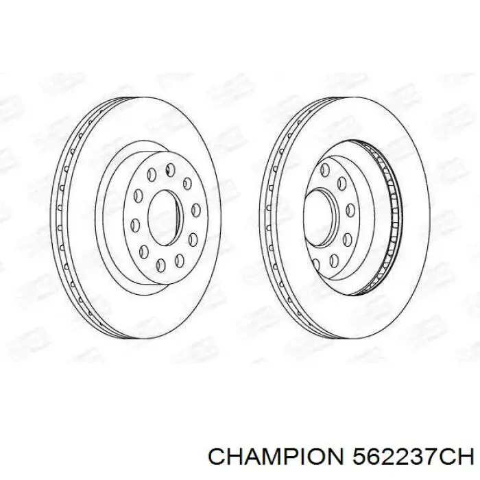 562237CH Champion Tarcza hamulcowa przednia