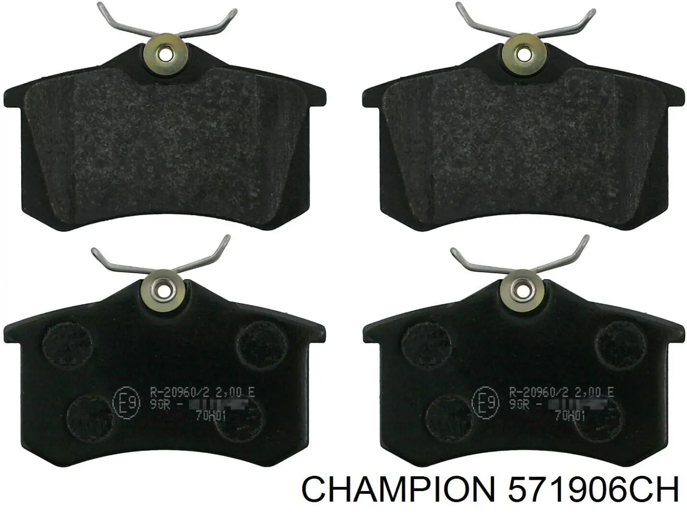 571906CH Champion Okładziny (klocki) do hamulców tarczowych tylne
