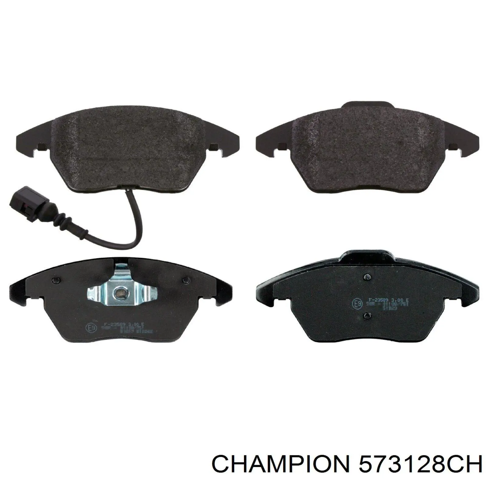 Klocki hamulcowe przednie tarczowe Champion 573128CH cena, od 51,72 USD