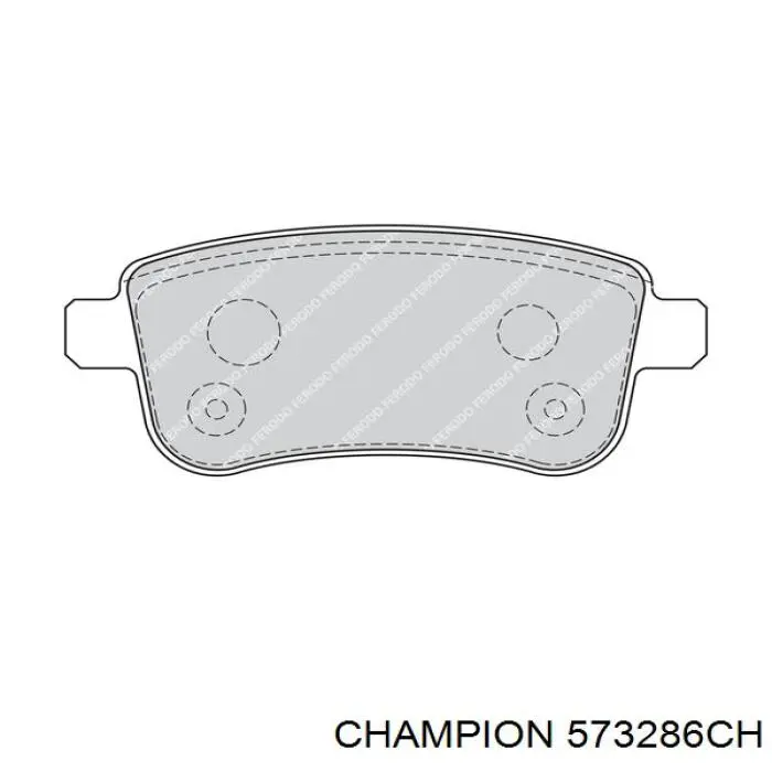 Okładziny (klocki) do hamulców tarczowych tylne Champion 573286CH cena, od 20,02 USD
