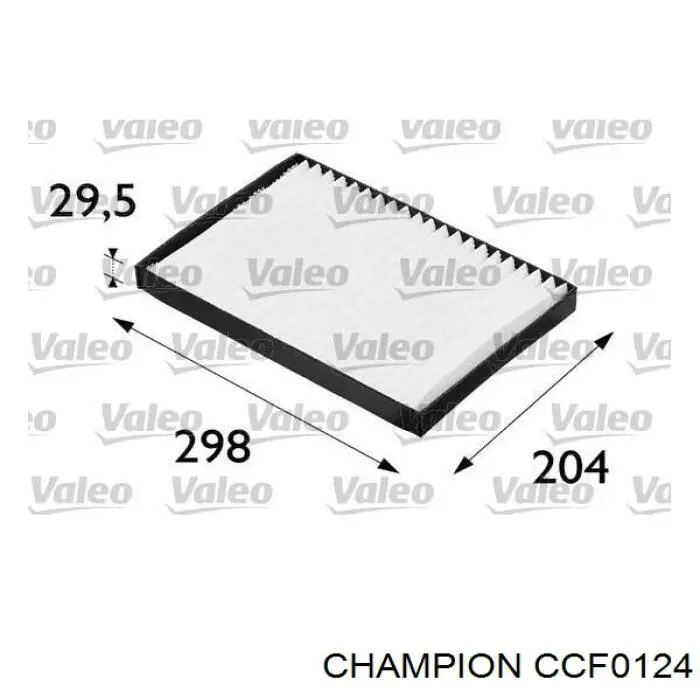 CCF0124 Champion filtr kabiny