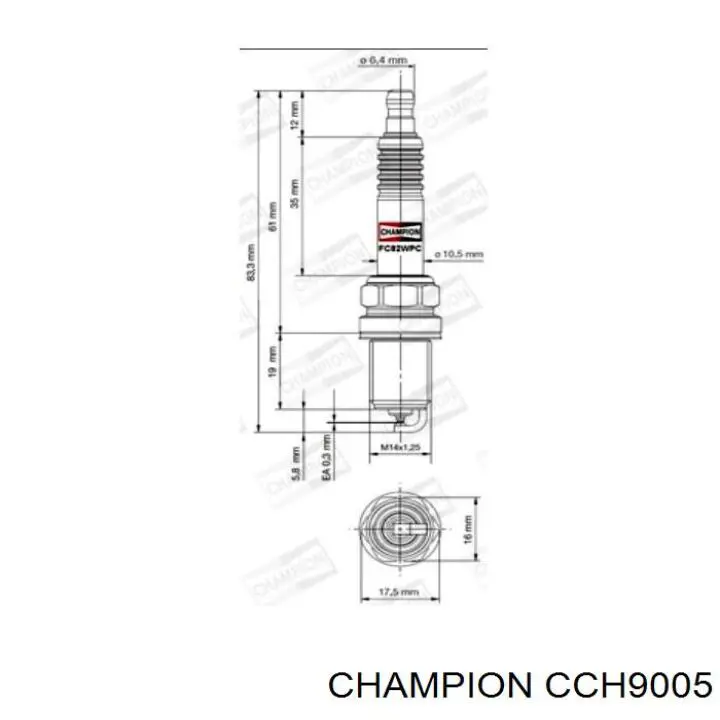 Świeca zapłonowa Champion CCH9005 cena, od 14,91 USD