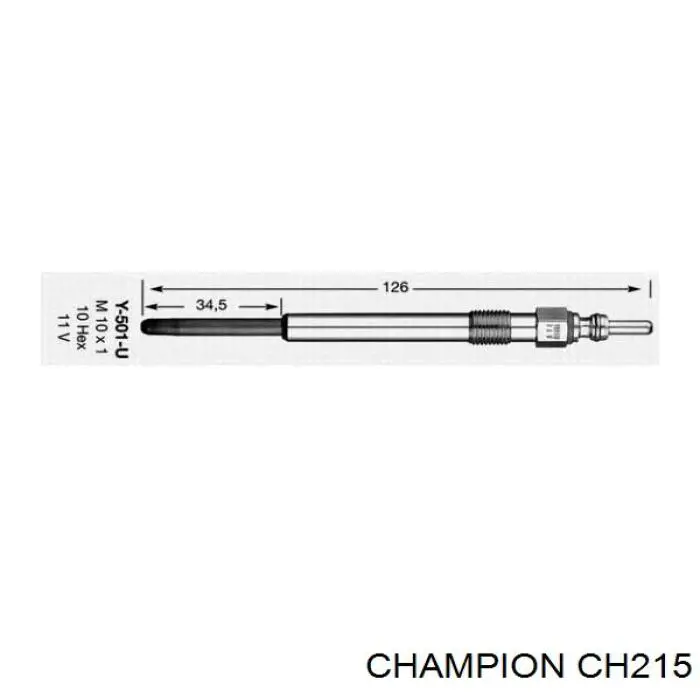 Świeca żarowa Champion CH215 cena, od 10,28 USD