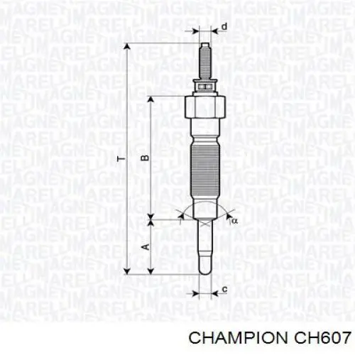Do koszyka CH607 Champion Świeca żarowa
